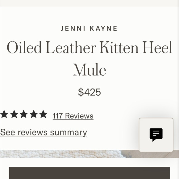 Jenni Kayne Walnut Color Oiled Leather Kitten Heeled Mules - Picture 2 of 16